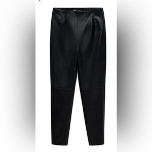 Zara high waisted faux leather leggings